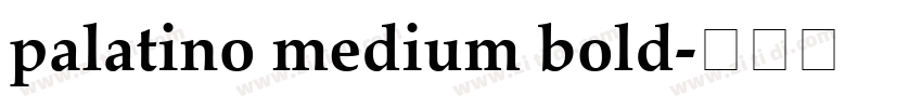 palatino medium bold字体转换